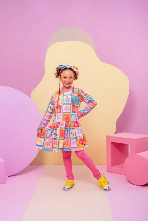 Conjunto Vestido Aurora Natureza Feliz